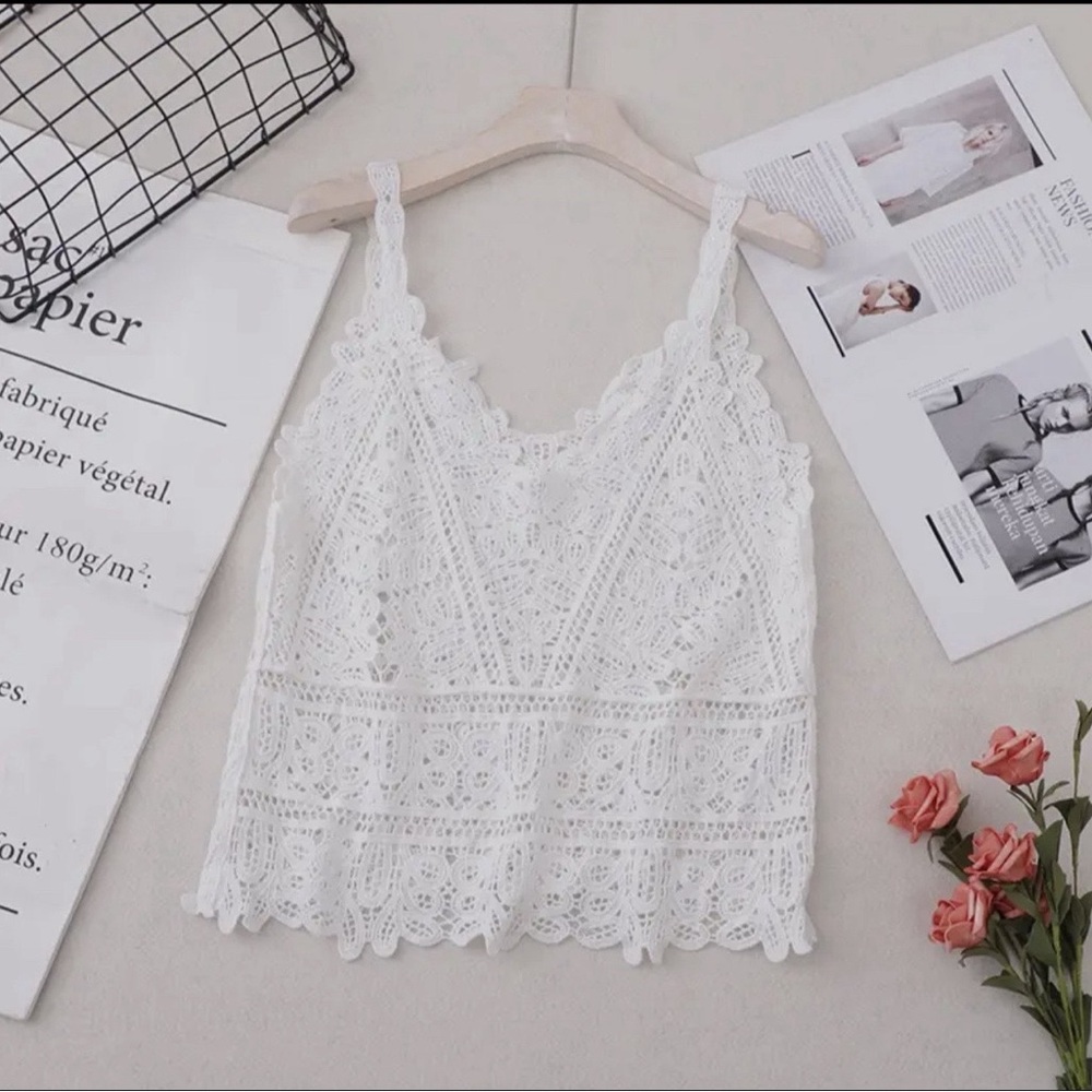 Chic White Lace Camisole for Women